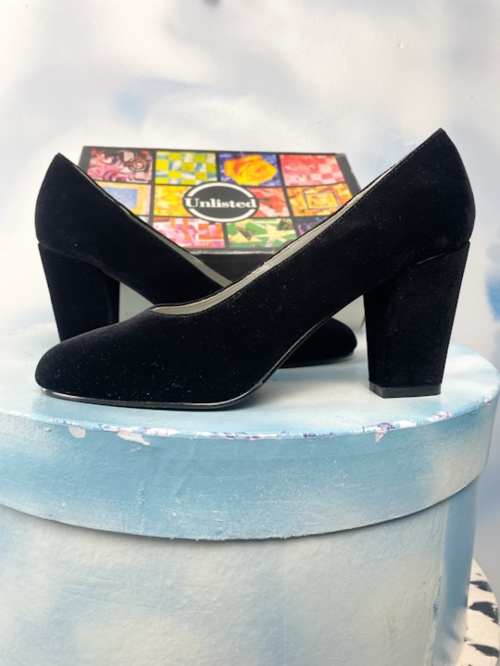 Unlisted vintage y2k velvet block heel shoes, like new
